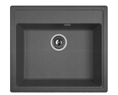 Мойка кухонная из литьевого мрамора Dr. Gans НИКА 570 25.070.D0570.411 57*51 см. графит