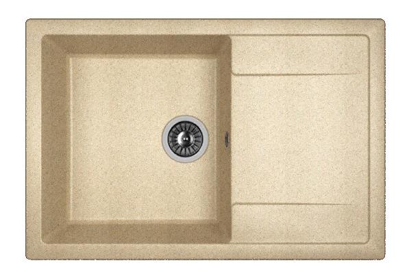 Мойка кухонная из литьевого мрамора Dr. Gans ТЕХНО 760 25.030.D0760.405 76*51 см. терра
