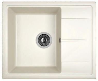 Мойка кухонная из литьевого мрамора Dr. Gans НИКА 580 25.070.B0580.401 58*47 см. белый