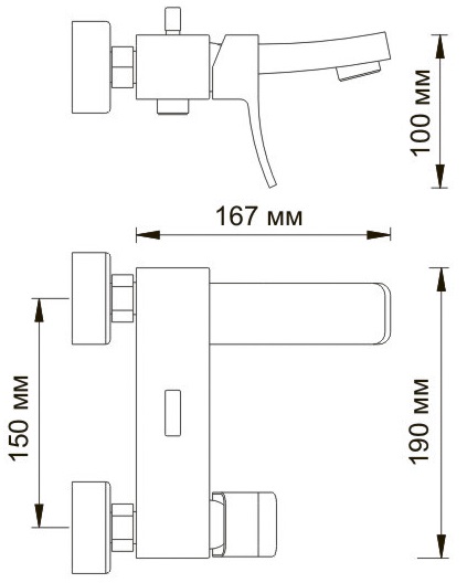Смеситель WasserKRAFT ALLER 1061 для ванны и душа  Смеситель WasserKRAFT ALLER 1061 для ванны и душа