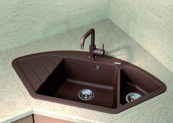 Мойка кухонная керамогранитная Florentina ВЕСТА 20.285.E1005.102 100,6*51 см. черный