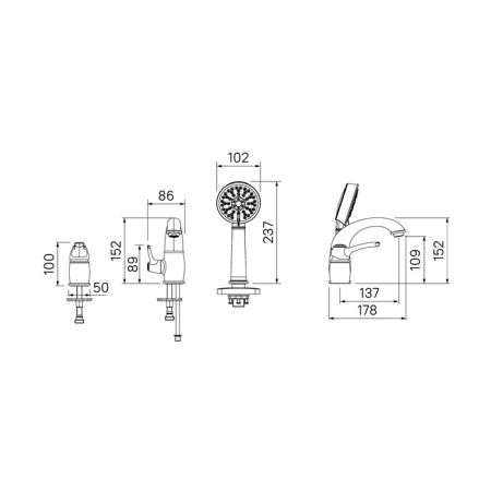 Смеситель IDDIS OLDIE OLDSB30i07 на борт ванны 