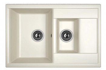 Мойка кухонная из литьевого мрамора Dr. Gans АСТРА 760 К 25.065.D0760.401 76*51 см. белый