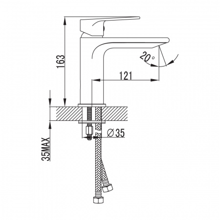 Смеситель IDDIS EDIFICE EDISB00i01 для раковины 