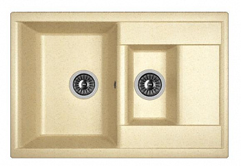 Мойка кухонная из литьевого мрамора Dr. Gans АСТРА 760 К 25.065.D0760.402 76*51 см. дюна