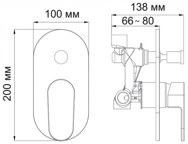 Смеситель WasserKRAFT DONAU 5361 для душа скрытого монтажа (встраиваемый) Смеситель WasserKRAFT DONAU 5361 для душа скрытого монтажа (встраиваемый)