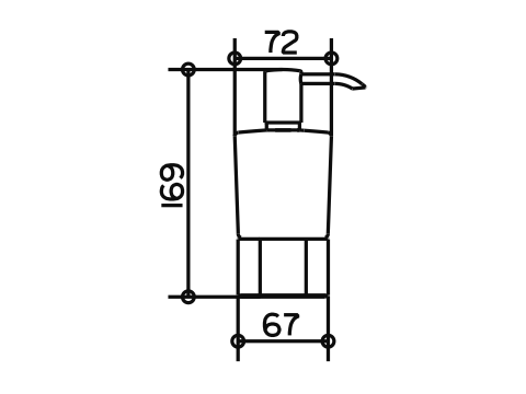 Дозатор жидкого мыла навесной Keuco ELEGANCE 11654019001   Дозатор жидкого мыла навесной Keuco ELEGANCE 11654019001