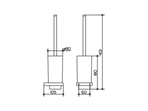 Ёрш навесной Keuco EDITION 11 11164 019000   Ёрш навесной Keuco EDITION 11 11164 019000