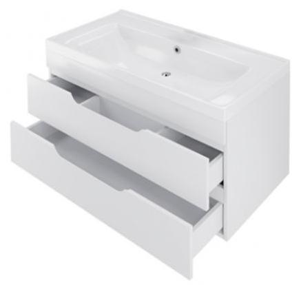 Тумба под раковину навесная Mirsant QUADRO  100 см.  Тумба под раковину навесная Mirsant QUADRO  100 см.