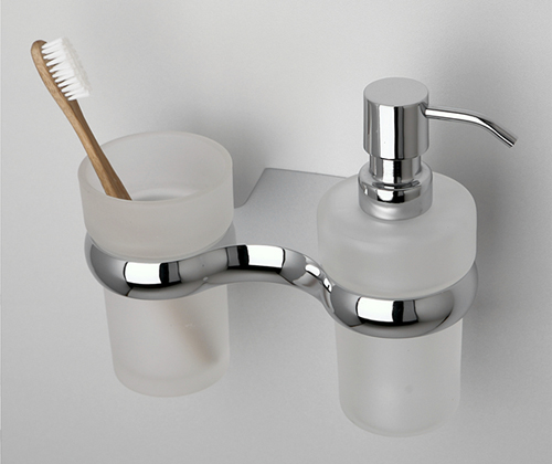 Стакан и дозатор жидкого мыла навесной WasserKRAFT BERKEL K-6889  