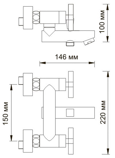 Смеситель WasserKRAFT WESER 7801 для ванны и душа  Смеситель WasserKRAFT WESER 7801 для ванны и душа