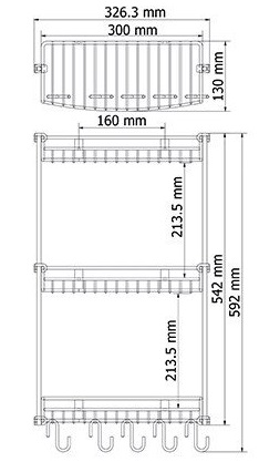 Полка WasserKRAFT  K-1433  