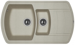 Мойка кухонная керамогранитная Florentina НИРЕ 760 20.205.D0860.305 86*51 см. грей