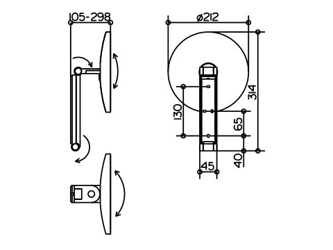 Зеркало косметическое Keuco ILOOK MOVE 17612 010000   Зеркало косметическое Keuco ILOOK MOVE 17612 010000