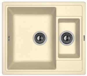 Мойка кухонная керамогранитная Florentina ЛИПСИ 580K 20.210.D0580.202 58*51 см. шампань