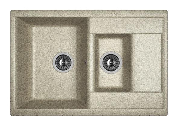 Мойка кухонная из литьевого мрамора Dr. Gans АСТРА 760 К 25.065.D0760.408 76*51 см. серый