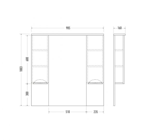 Зеркало Mirsant КАМИЛЛА  100 см. 