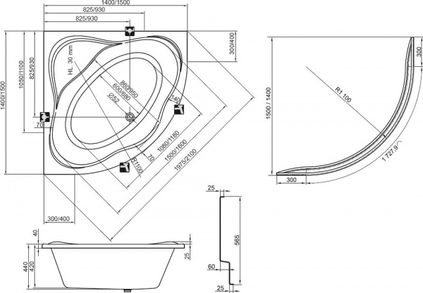 Ванна акриловая Ravak NEWDAY C671000000  