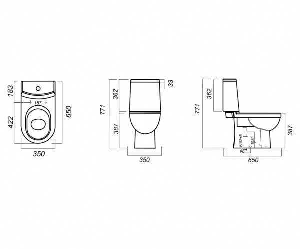 Унитаз-компакт Sanita luxe NEXT NXTSLCC01040622  