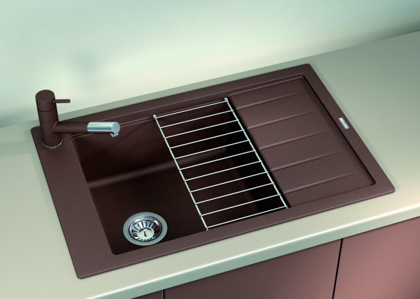 Мойка кухонная керамогранитная Florentina ЛИПСИ 780P 20.275.D0780.305 78*51 см. грей