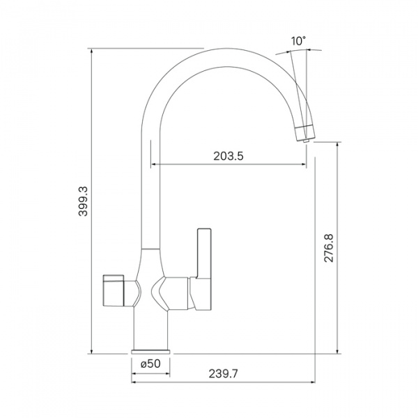 Смеситель IDDIS PURE PURBNFJi05 для кухонной мойки  Смеситель IDDIS PURE PURBNFJi05 для кухонной мойки