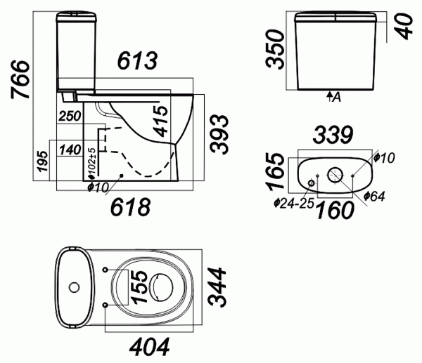 Унитаз-компакт Sanita luxe ART ARTSLCC10040622  