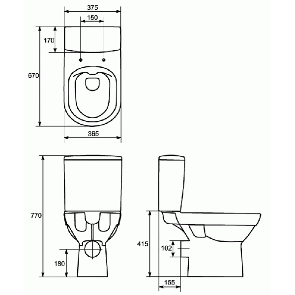 Унитаз-компакт Cersanit CITY NEW CLEAN ON S-KO-CIT011-3/5-COn-S-DL-w безободковый  Унитаз-компакт Cersanit CITY NEW CLEAN ON S-KO-CIT011-3/5-COn-S-DL-w безободковый