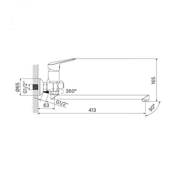 Смеситель IDDIS TORR TORSBL2i10WA универсальный  Смеситель IDDIS TORR TORSBL2i10WA универсальный