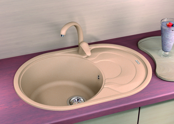 Мойка кухонная керамогранитная Florentina РОДОС 760 20.140.D0760.306 76*51 см. капучино