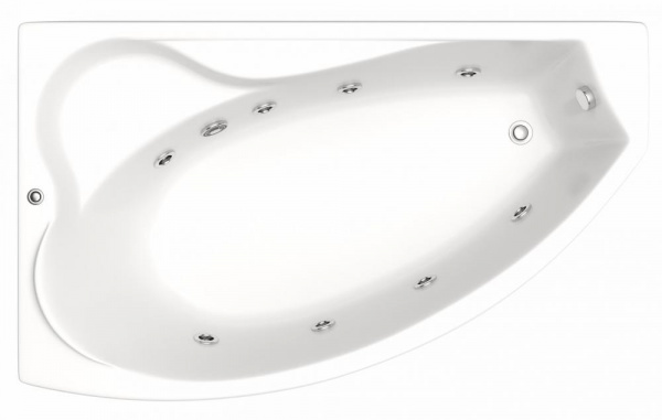 Ванна акриловая BAS НИКОЛЬ В 00027 170x102 см. левая 